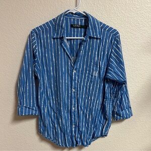 ✨ Ralph Lauren Blue Striped Shirt
size Large L
